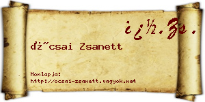 Ócsai Zsanett névjegykártya